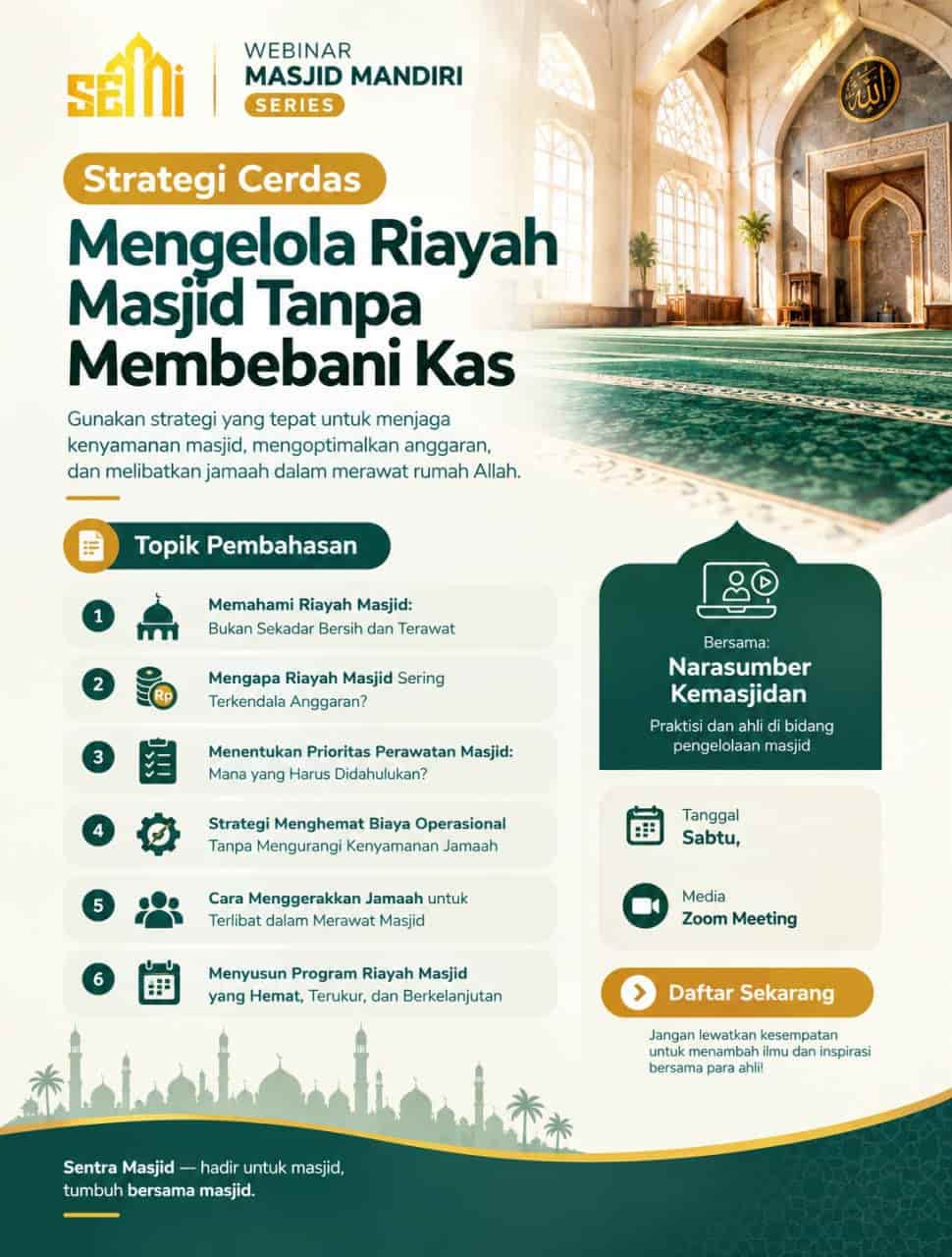 Strategi Cerdas Kelola Riayah Masjid Tanpa Kuras Kas Operasional